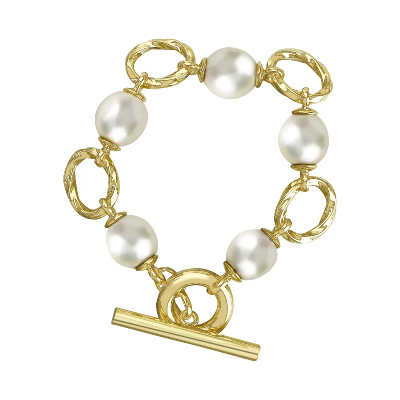 Small pearl bangles-Toggle Bracelet - South Sea Pearl