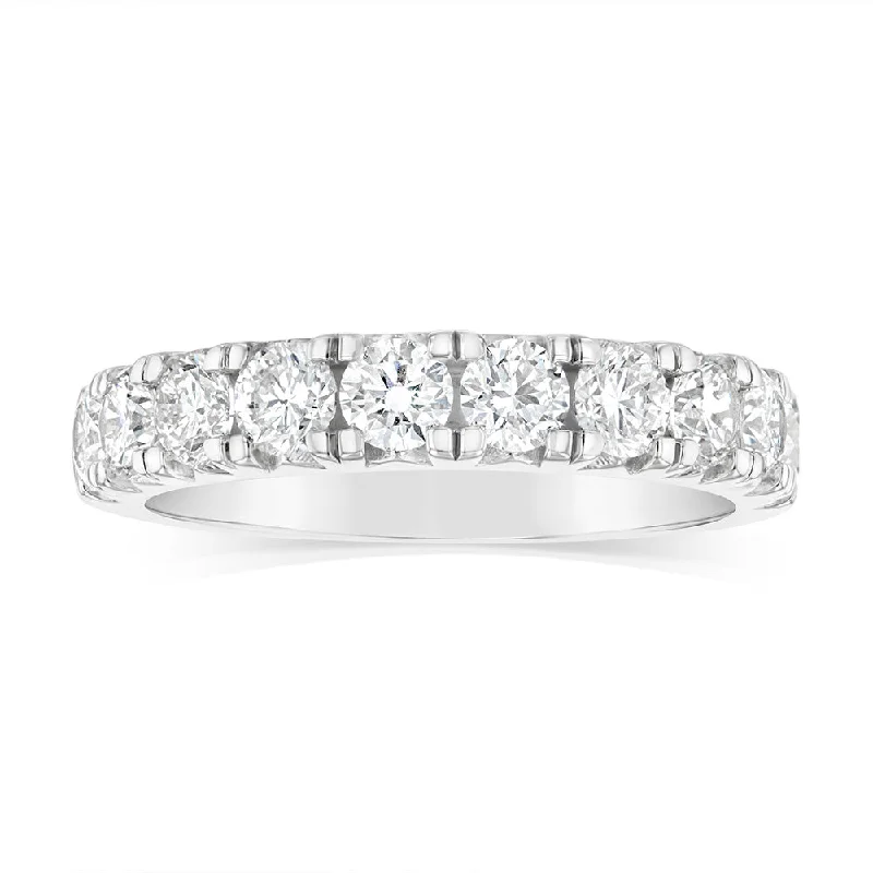 Graceful art rings-Luminesce Lab Grown 1.5 Carat Diamond Eternity Ring in Sterling Silver