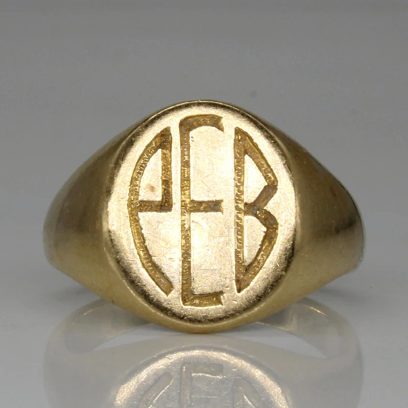 Fine accent rings-14k Yellow Gold Initial Ring | SZ 9.75 |