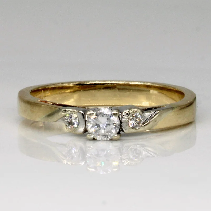 Multi-design rings-Diamond Three Stone Ring | 0.19ctw | SZ 6.5 |