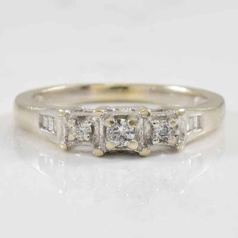 Thick geometric rings-Channel Set Diamond Ring | 0.10ctw | SZ 4 |