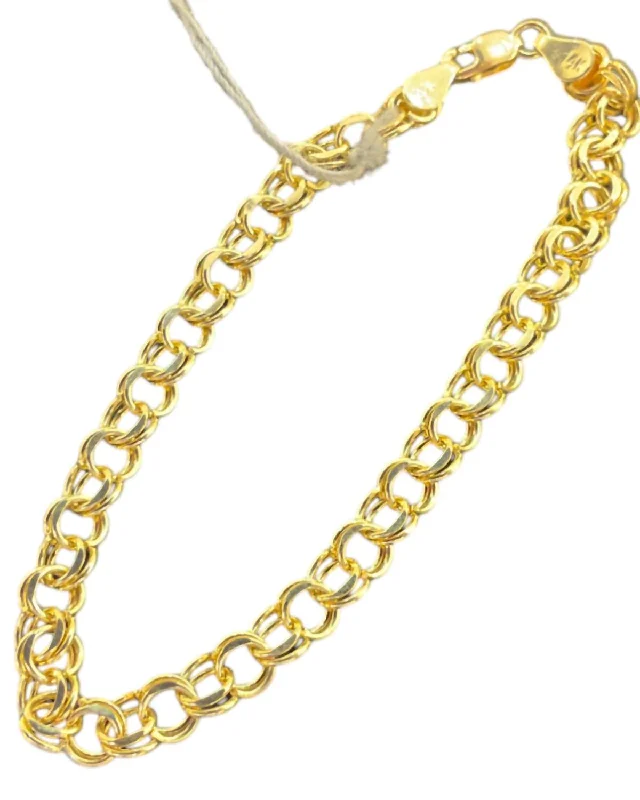 Smooth modern bracelets-Women's Charm Bracelet In Gold