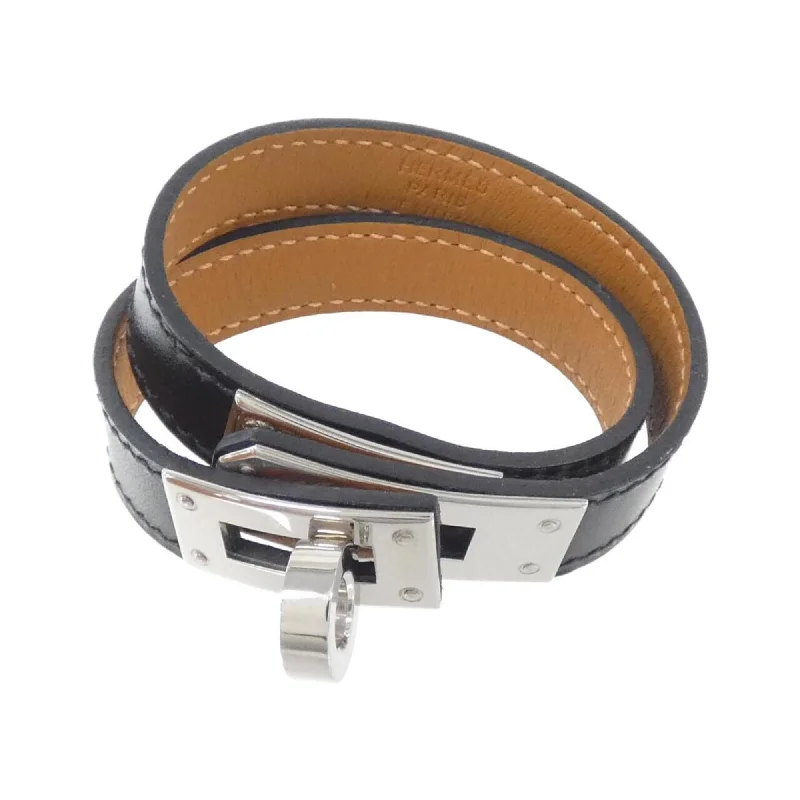 Woven cord bracelets-Hermes  Box Calf Leather Charm Bracelet (Pre-Owned)