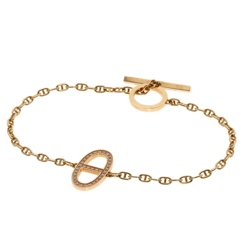 Aged lock bracelets-Hermes pink gold (18K) Charm Bracelet (Pre-Owned)