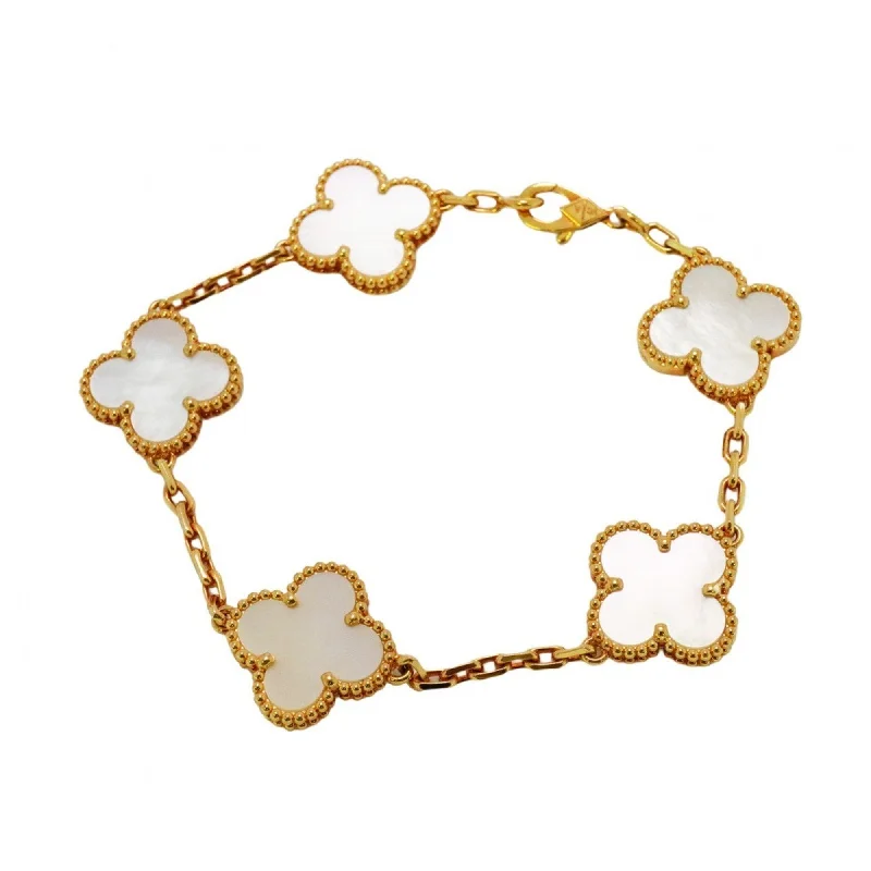 Hex shape bracelets-Van Cleef & Arpels yellow gold (18K) Charm Bracelet (Pre-Owned)