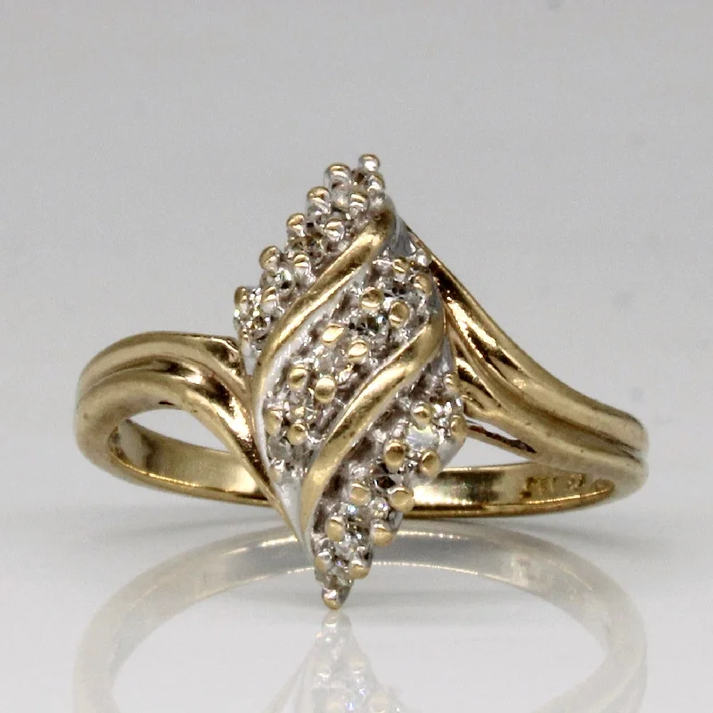 Forged name rings-Diamond Waterfall Ring | 0.13ctw | SZ 5.75 |