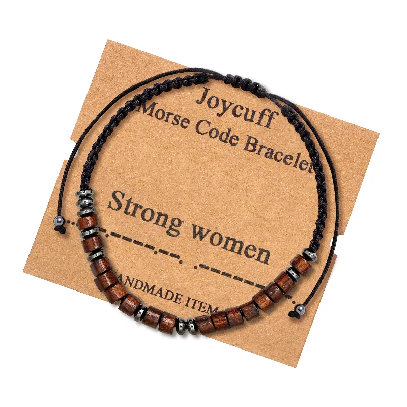 Small star bracelets-Strong Women Morse Code Bracelet for Women Inspirational Gift for Her