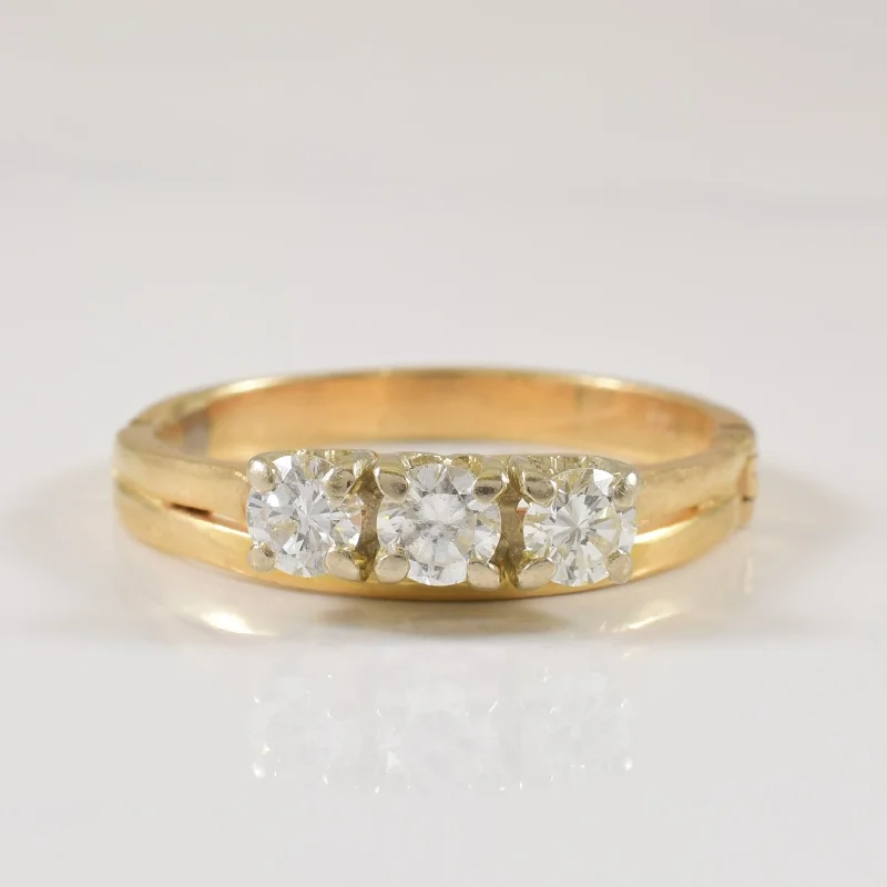 Oval stone rings-Diamond Hinge Ring | 0.50ctw | SZ 8 |